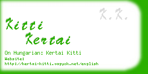 kitti kertai business card